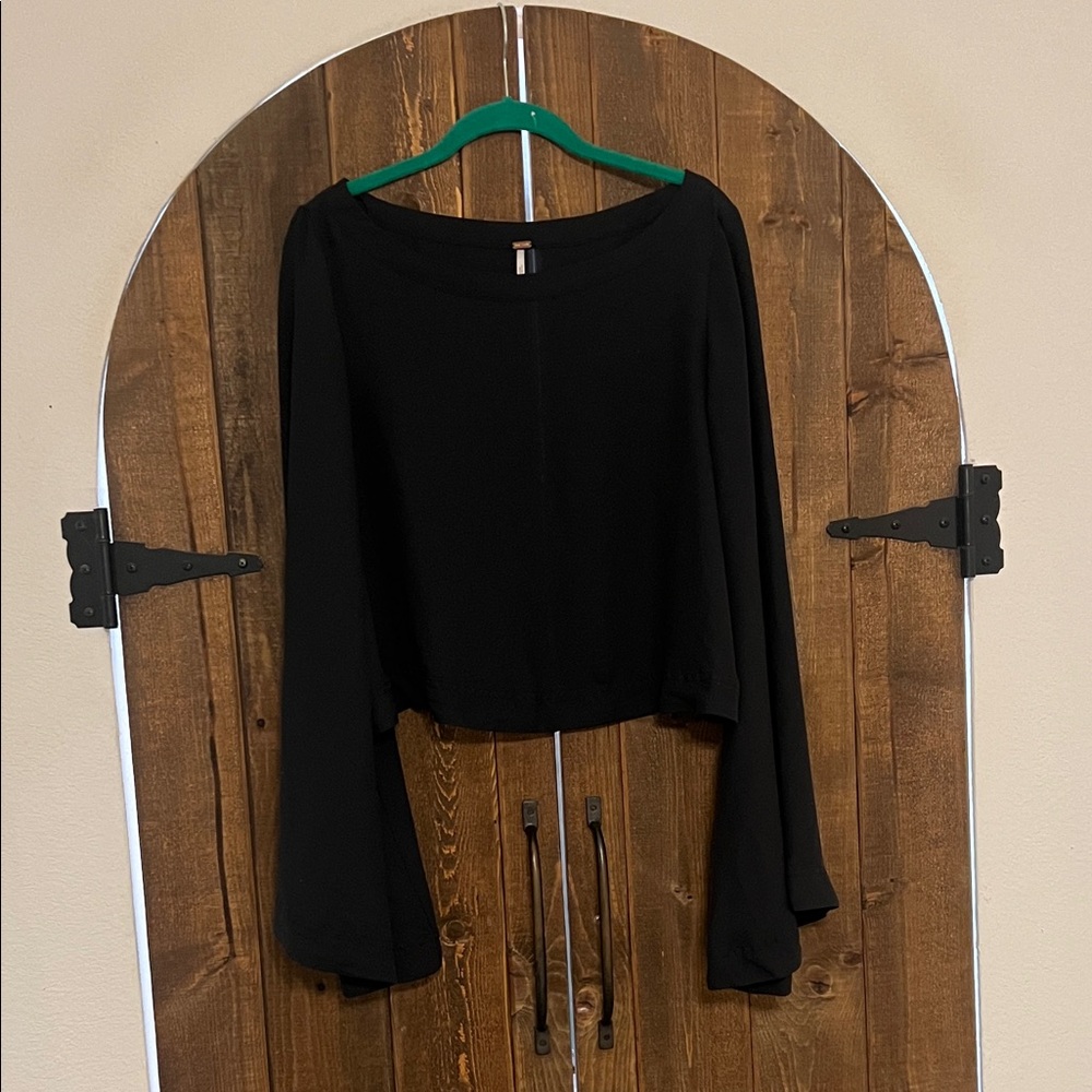 Free People Black Blouse
